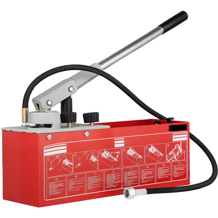 Hydrostatic Pressure Test Pump 60 Bar, 12 L Tank, Gauge
