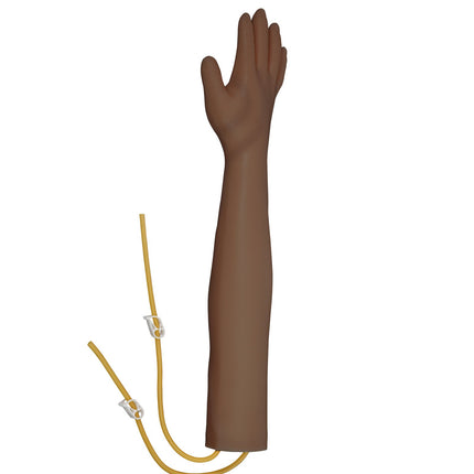 IV Practice Arm Kit, Dark Skin PVC, Adjustable Stand