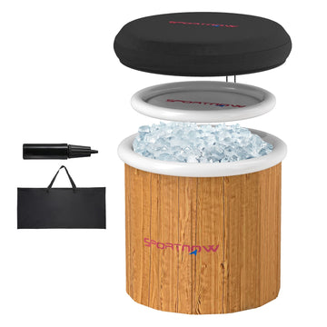 Inflatable 300L ice bath - lid, pump and bag included