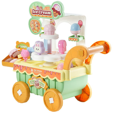 Ice Cream Cart Toy Set, 27-Piece, Lights and Sounds, Ages 3+