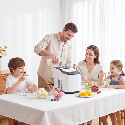 Ice Cream Maker with Compressor, 1.5L, White