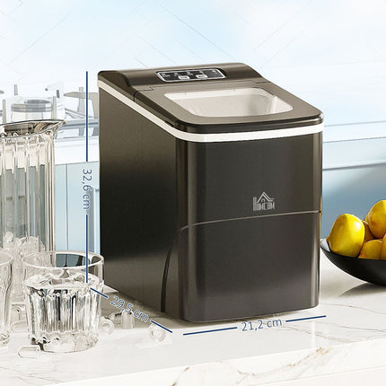 Ice machine 12Kg/24H with LED screen and self-cleaning