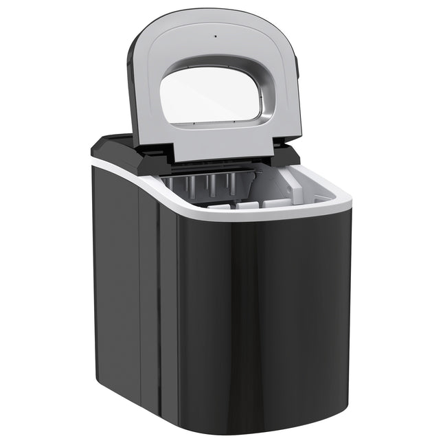 Ice cube machine with 12 kg/24 hours, double ice sizes, self-cleaning