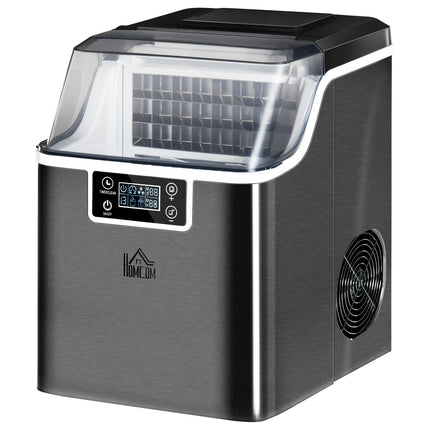 Ice cube maker, 20 kg/24 hours, 2.3 l, self-cleaning, black