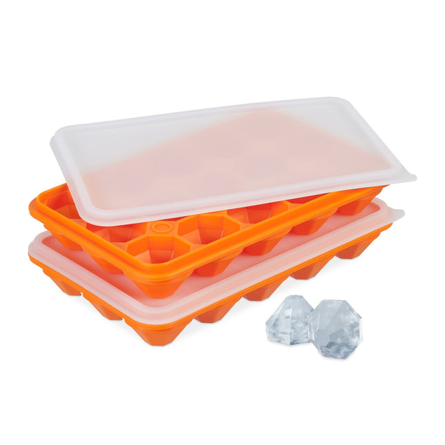 Ice cube mold set of 2 diamonds