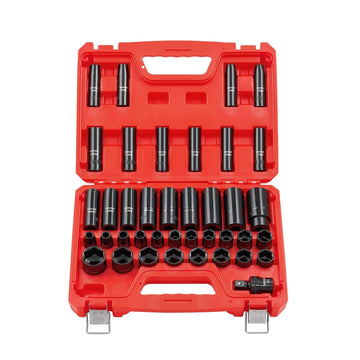 Impact Socket Set, 1/2-In Drive, 39-Piece Metric 9-30 mm