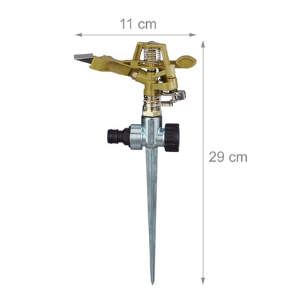 Impulse sprinkler set of 3 with ground spike