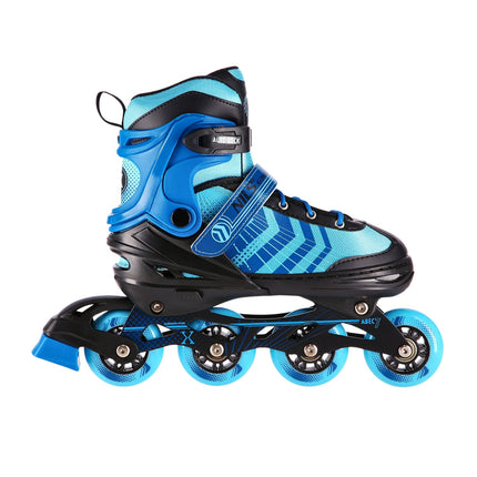 In-Line & Hockey Ice Skates, 4-in-1, Black-Blue, Size L (39-43)