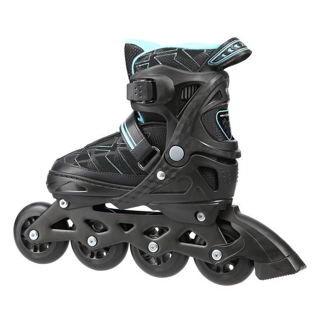 Inline skates, zwart/blauw, maat S (31-34)