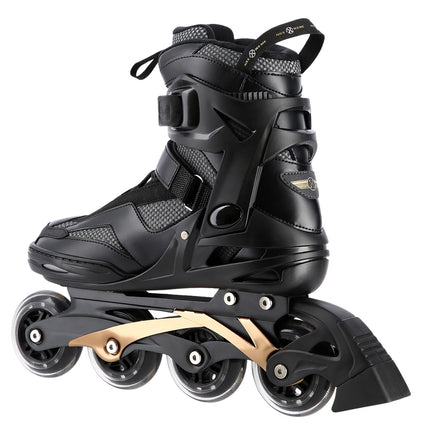 In-Line Skates, Black-Gold, Size 42