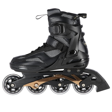 In-Line Skates, Black-Gold, Size 43