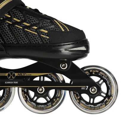 In-Line Skates, Black-Gold, Size XL (43-45)