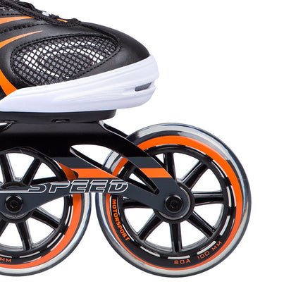 In-Line Skates, Black-Orange, Size 40