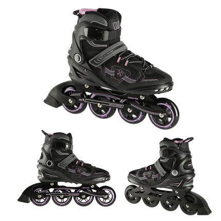In-Line Skates, Black-Purple, Size 42