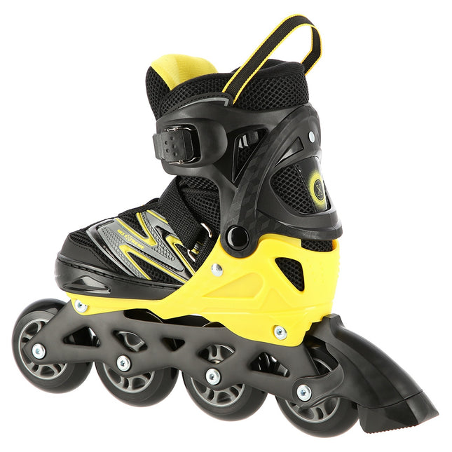 Inline skates, zwart-geel, maat S (31-34)
