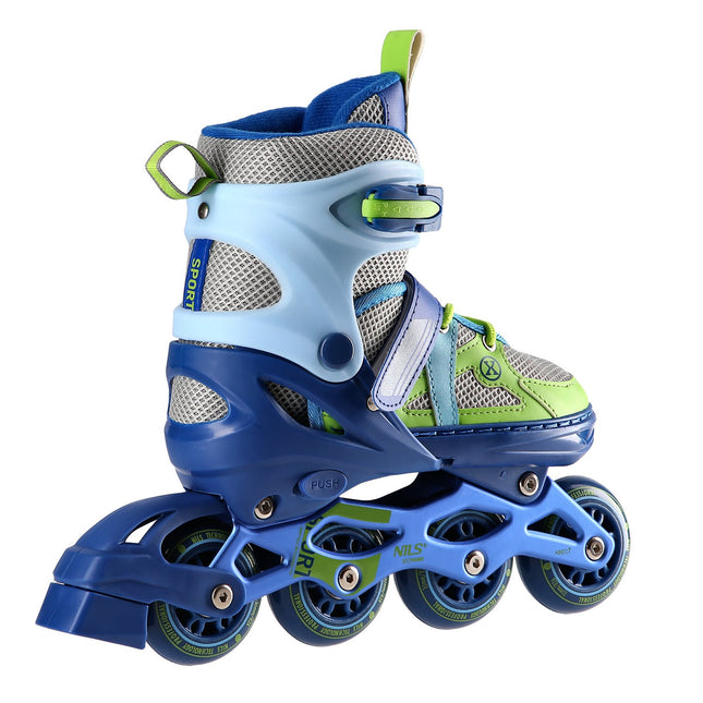 Inline skates, blauwgroen, maat M (35-38)