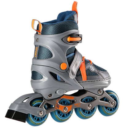 In-Line Skates, Gray-Orange, Size M (35-38)