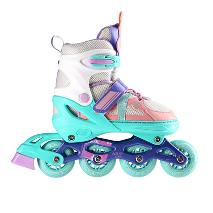 In-Line Skates, White-Mint, Size S (31-34)