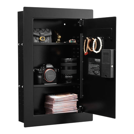 In-Wall Safe, 22-Inch, Fingerprint Keypad, 3-Tier