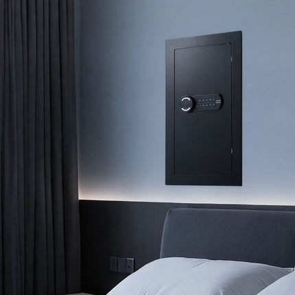 In-Wall Safe, 3-Tier, Password and Key, LED Light