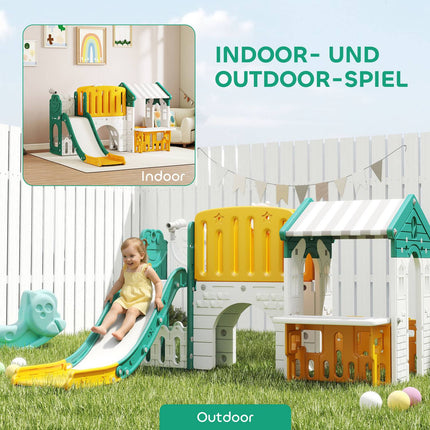 Indoor 7-in-1 Slide & Playset, Ages 1-4, Yellow/Green