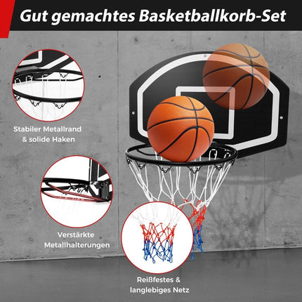 Indoor Basketball Hoop – 72x45.5cm Shatterproof Backboard