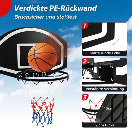 Indoor Basketball Hoop – 72x45.5cm Shatterproof Backboard