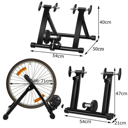 Indoor Bike Trainer Stand, 8-Level Magnetic Resistance, Foldable