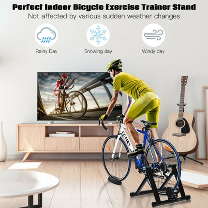 Indoor Bike Trainer Stand, 8-Level Magnetic Resistance, Foldable