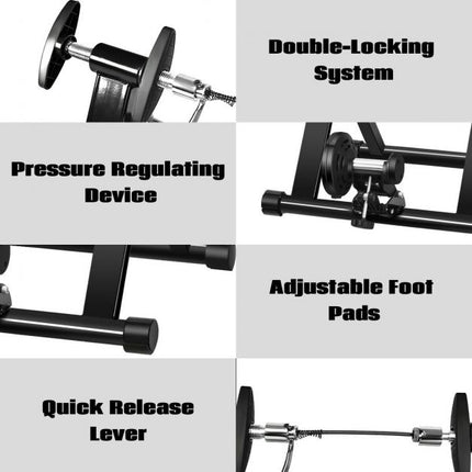 Indoor Bike Trainer Stand, 8-Level Magnetic Resistance, Foldable