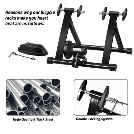 Indoor Bike Trainer Stand, 8-Level Magnetic Resistance, Foldable