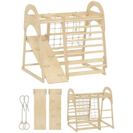 Indoor Climbing Gym, 6-in-1, Slide & Climbing Wall, Ages 3-6
