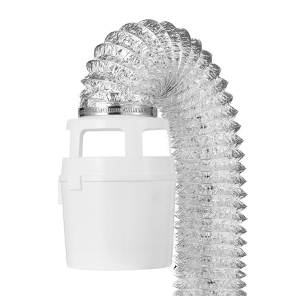 Indoor Dryer Vent Kit, 4-Inch, 5 ft Hose, Water Tank Bucket