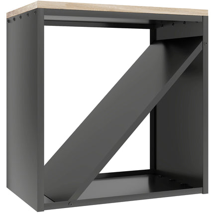 Indoor Firewood Rack, 2-in-1 Metal Divider, 58x36x60cm