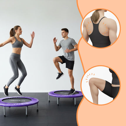Indoor Fitness Trampoline, Ø95 cm, Foldable, Non-Slip