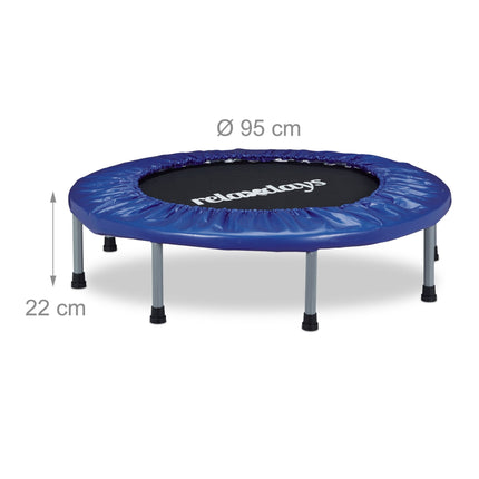 Indoor Fitness Trampoline, Ø95 cm, Foldable, Non-Slip