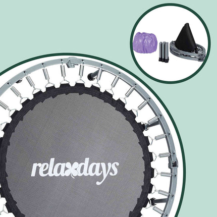 Indoor Fitness Trampoline, Ø95 cm, Foldable, Non-Slip