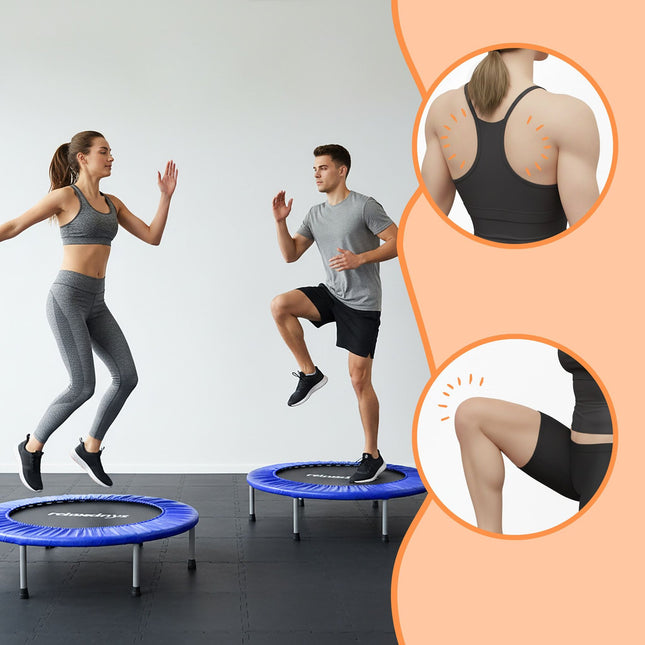 Indoor Fitness Trampoline, Ø95 cm, Foldable, Non-Slip