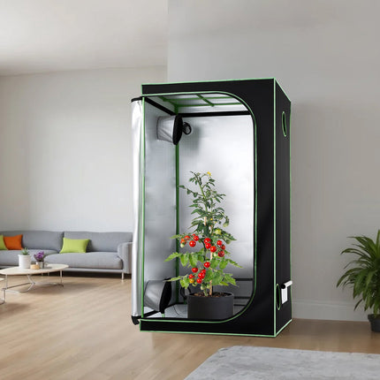 Indoor Grow Tent 100x100x200 cm, 600D Mylar, Window