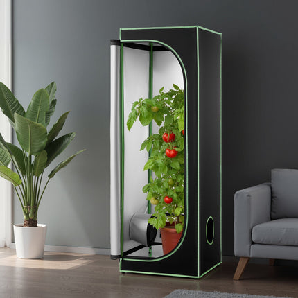 Indoor Grow Tent 60x60x180 cm, Reflective Mylar, Window