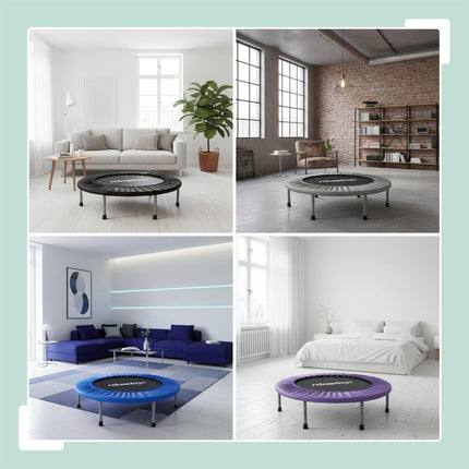 Indoor Mini Trampoline Ø95 cm – Foldable, Non-Slip