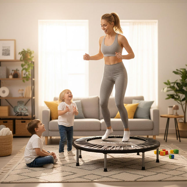 Indoor Mini Trampoline Ø95 cm – Foldable, Non-Slip