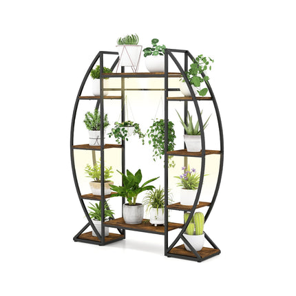 Indoor Plant Stand with Grow Lights, 10-Tier Metal Shelf
