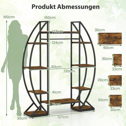 Indoor Plant Stand with Grow Lights, 10-Tier Metal Shelf