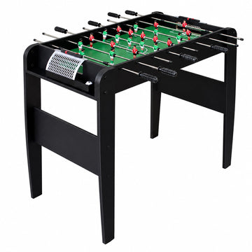 Indoor Table Football with 3 Balls – Black, MDF, 73.5cm