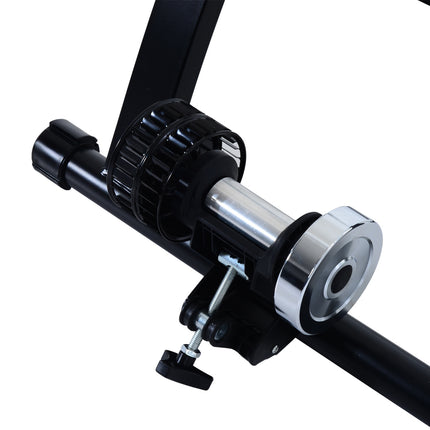 Indoor bike roller trainer with magnetic brake, foldable