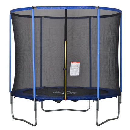 Indoor/outdoor trampoline with safety net, 113.6 kg limit
