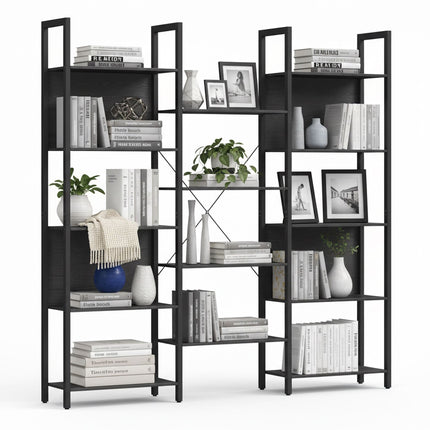 Industrial Bookshelf, 14-Tier Storage Shelves