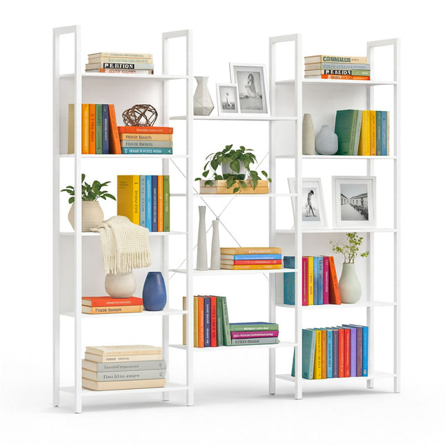 Industrial Bookshelf, 14-Tier Storage Shelves