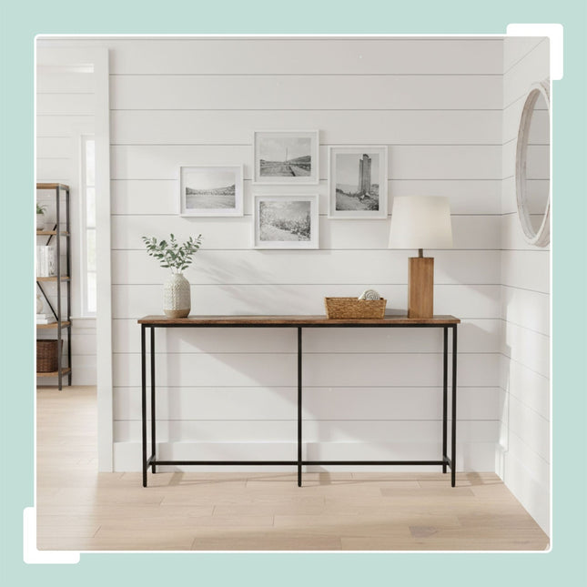 Industrial Console Table, 160 cm, Metal and Wood